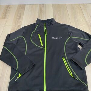 Snap On Tools Mens Lethal Full Zip Jacket By Choko Black Neon Green Sz Medium
